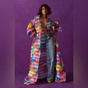 Colorful Geometric Amira Shirt Dress By KAI Collective